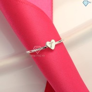 Nhẫn bạc nữ trái tim khắc tên theo yêu cầu NN0252