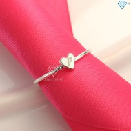 Nhẫn bạc nữ trái tim khắc tên theo yêu cầu NN0252