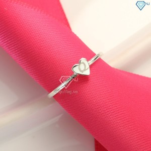 Nhẫn bạc nữ trái tim khắc tên theo yêu cầu NN0252