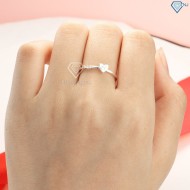 Nhẫn bạc nữ trái tim khắc tên theo yêu cầu NN0252