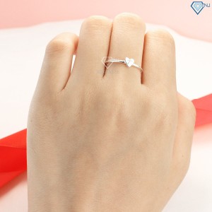 Nhẫn bạc nữ trái tim khắc tên theo yêu cầu NN0252