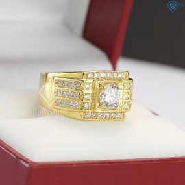 Nhẫn nam bạc xi mạ vàng 18k NNA0066-XV- Trang sức TNJ