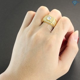 Nhẫn nam bạc xi mạ vàng 18k NNA0066-XV- Trang sức TNJ