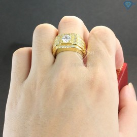 Nhẫn nam bạc xi mạ vàng 18k NNA0066-XV- Trang sức TNJ