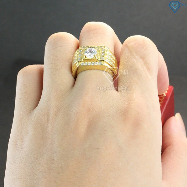 Nhẫn nam bạc xi mạ vàng 18k NNA0066-XV- Trang sức TNJ