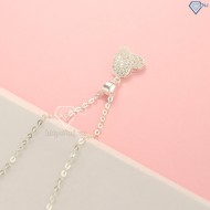 Dây chuyền bạc nữ hình trái tim đính đá đẹp DCN0446 - Trang sức TNJ