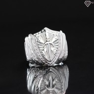 Nhẫn bạc nam mặt khiên kiếm không đá đẹp NNA0098 - Trang Sức TNJ