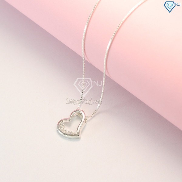 Vòng cổ nữ bạc hình trái tim đẹp DCN0226 - Trang sức TNJ