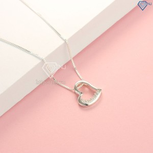 Vòng cổ nữ bạc hình trái tim đẹp DCN0226 - Trang sức TNJ