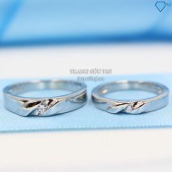 Nhẫn đôi bạc nhẫn cặp bạc đẹp ND0159 - Trang Sức TNJ