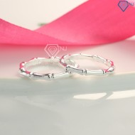 Nhẫn đôi bạc nhẫn cặp bạc khúc xương giá rẻ ND0423