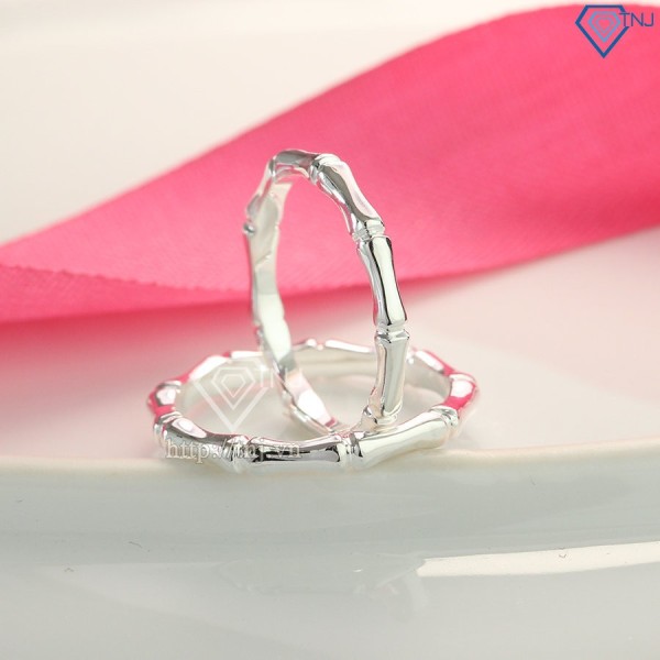 Nhẫn đôi bạc nhẫn cặp bạc khúc xương giá rẻ ND0423