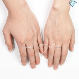 Nhẫn đôi bạc nhẫn cặp bạc khúc xương giá rẻ ND0423