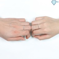 Nhẫn đôi bạc nhẫn cặp bạc khúc xương giá rẻ ND0423
