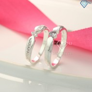 Nhẫn đôi bạc nhẫn cặp bạc khắc tên ND0424 - Trang sức TNJ