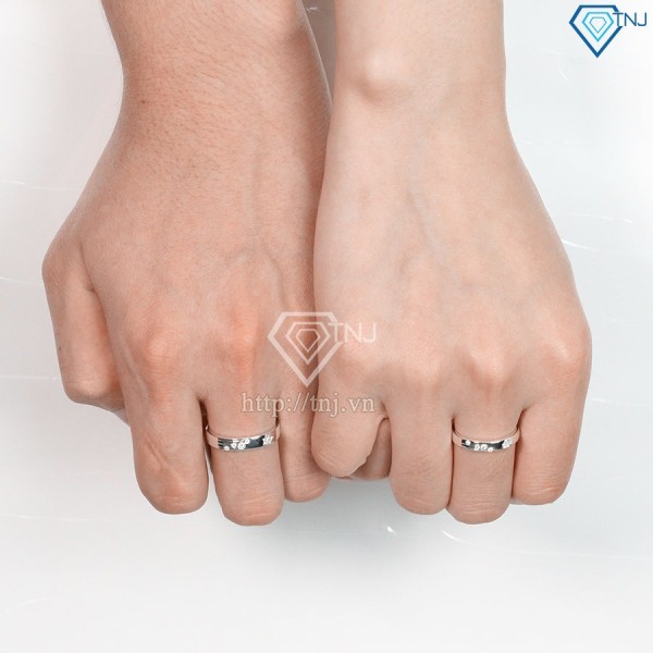 Nhẫn đôi bạc nhẫn cặp bạc đơn giản ND0425 - Trang sức TNJ