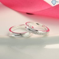 Nhẫn đôi bạc nhẫn cặp bạc đẹp tinh tế trẻ chung đẹp giá rẻ ND0201