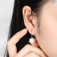 Bông tai bạc nữ hình bông hoa đá đẹp BTN0096 - Trang Sức TNJ
