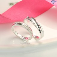 Nhẫn đôi bạc nhẫn cặp bạc đẹp ND0422 - Trang sức TNJ