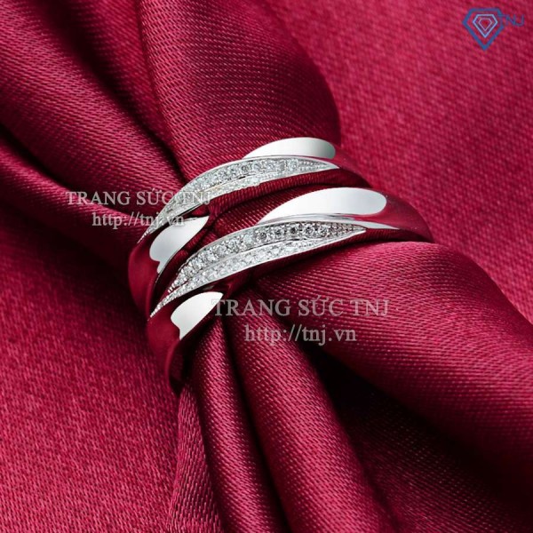 Nhẫn đôi bạc nhẫn cặp bạc đẹp ND0151