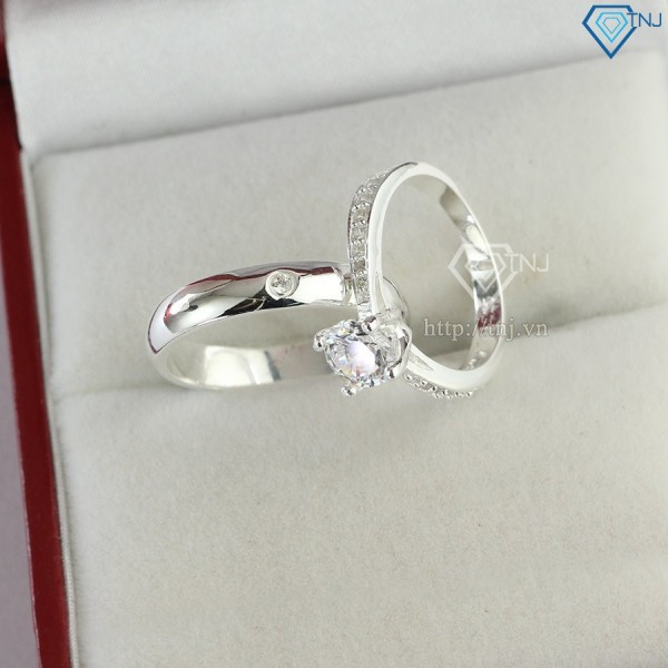 Nhẫn đôi bạc đẹp giá rẻ ở Hà Nội ND0429 - Trang sức TNJ