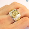 Nhẫn bạc nam hình rồng mạ vàng đẹp NNA0089 - Trang sức TNJ