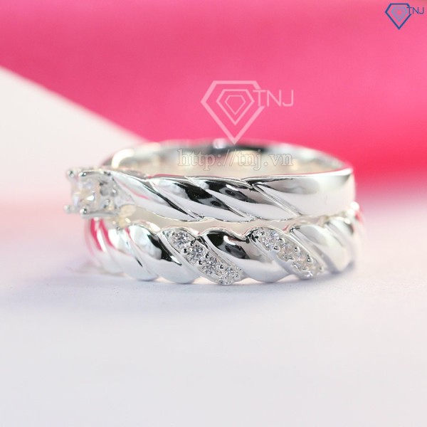 Nhẫn đôi bạc nhẫn cặp bạc cho đôi bạn thân ND0356 - Trang Sức TNJ