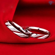 Nhẫn đôi bạc nhẫn cặp bạc đẹp đơn giản ND0142