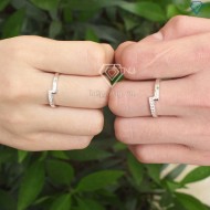 Nhẫn đôi bạc giá rẻ khắc tên ND0430 - Trang Sức TNJ
