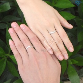 Nhẫn đôi bạc giá rẻ khắc tên ND0430 - Trang Sức TNJ