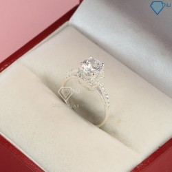 Nhẫn bạc nữ đẹp đính đá cao sang trọng NN0259- Trang Sức TNJ