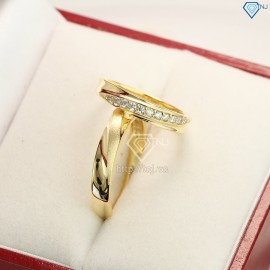 Nhẫn đôi bạc nhẫn cặp bạc xi mạ vàng ND0201 - Trang Sức TNJ