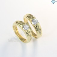Nhẫn đôi bạc nhẫn cặp bạc xi mạ vàng ND0280 - Trang Sức TNJ