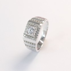 Nhẫn bạc nam xi bạch kim NNA0057-XK- Trang sức TNJ