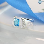 Nhẫn bạc nam mặt đá xanh dương sang trọng NNA0116 - Trang sức TNJ