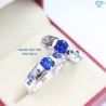 Nhẫn đôi bạc nhẫn cặp bạc đẹp đính đá xanh dương ND0280 - Trang sức TNJ