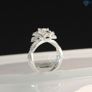 Nhẫn bạc nữ hình bông hoa đính đá đẹp NN0261 - Trang Sức TNJ