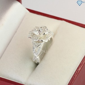 Nhẫn bạc nữ hình bông hoa đính đá đẹp NN0261 - Trang Sức TNJ