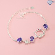 Lắc tay bạc nữ hình mèo hello kitty dễ thương LTN0089