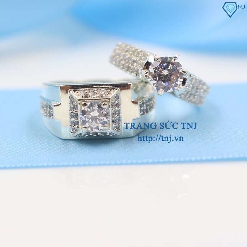 Nhẫn đôi bạc nhẫn cặp bạc đẹp ND0242 - Trang Sức TNJ