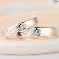 Nhẫn đôi bạc nhẫn cặp bạc  cánh thiên thần ND0188