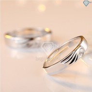 Nhẫn đôi bạc nhẫn cặp bạc  cánh thiên thần ND0188
