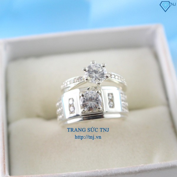 Nhẫn đôi bạc nhẫn cặp bạc đẹp khắc tên ND0224 - Trang Sức TNJ