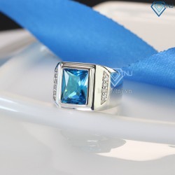 Nhẫn bạc nam mặt đá xanh dương NNA0047 - Trang Sức TNJ