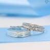 Nhẫn đôi bạc nhẫn cặp bạc đẹp khắc tên ND0255