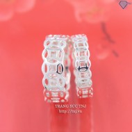 Nhẫn đôi bạc nhẫn cặp bạc kim tiền ND0316