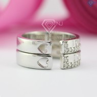 Nhẫn đôi bạc nhẫn cặp bạc tình nhân ND0350 - Trang sức TNJ