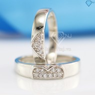 Nhẫn đôi bạc nhẫn cặp bạc ghép hình trai tim ND0346 - Trang Sức TNJ