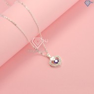 Dây chuyền bạc nữ hình trái tim khắc tên DCN0491 - Trang sức TNJ