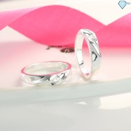 Nhẫn đôi bạc nhẫn cặp bạc đính đá ND0009 -Trang Sức TNJ